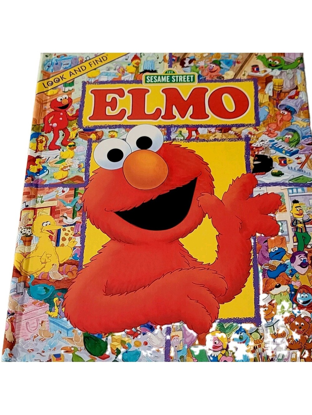 Giant Look and Find Elmo Book Sesame Street 2008 Rare Hardcover by publications